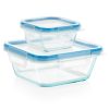 Pyrex Snapware® Total Solution® Pyrex® Glass 4-piece Square Food Storage Value Pack