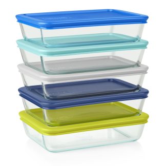 Pyrex Pyrex® Simply Store® 10-piece Meal Prep Rectangular Glass Storage Set