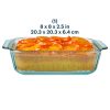 Pyrex Pyrex® Sculpted Tinted Glass 8" Square Baking Dish, Aqua