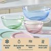 Pyrex Pyrex® Sculpted Tinted Glass Mixing Bowls with Lids, 6-pc Set, Mixed Colors
