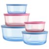 Pyrex Pyrex® Simply Store® Tinted Glass Round Storage Containers, 10-pc Set, Mixed Colors