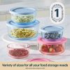 Pyrex Pyrex® Simply Store® Tinted Glass Round Storage Containers, 10-pc Set, Mixed Colors