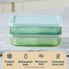 Pyrex Pyrex® Simply Store® Tinted Glass 3-cup Rectangle Storage Containers, 4-pc Set, Mixed Colors