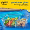 Pyrex Pyrex® MealBox™ 2.3-cup Divided Glass Food Storage Container with Turquoise Lid