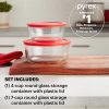 Pyrex Pyrex® Simply Store® 4-piece Round Glass Storage Set