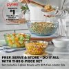 Pyrex Pyrex® Colors Sculpted Tinted 6-piece Mixing Bowl Set