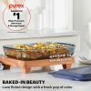 Pyrex Pyrex® Colors Sculpted Tinted 9" x 13" Baking Dish with Plastic Lid, Smoke