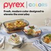 Pyrex Pyrex® Colors Sculpted Tinted 9" x 13" Baking Dish with Plastic Lid, Smoke