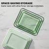 Pyrex Pyrex® Simply Store® Tinted 6-piece Rectangle Storage Set with Plastic Lids, Green