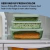 Pyrex Pyrex® Simply Store® Tinted 6-piece Rectangle Storage Set with Plastic Lids, Green