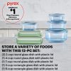 Pyrex Pyrex® Simply Store® Tinted 12-piece Storage Set with Plastic Lids, Green and Blue
