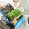 Pyrex Pyrex® MealBox™ 4-cup Divided Glass Food Storage Container with Green Lid
