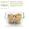 Pyrex Snapware® Total Solution® Pyrex® Glass 4-cup Square Food Storage with Plastic Lid