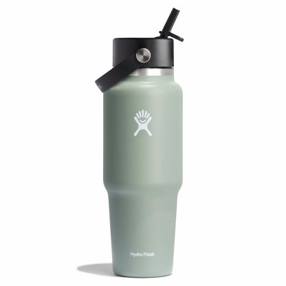 Hydro Flask 32 oz Wide Mouth Travel Bottle with Flex Straw Cap - Agave